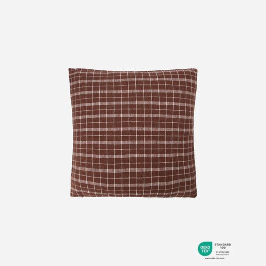 Prevleka za okrasno blazino, Thame, Brown check