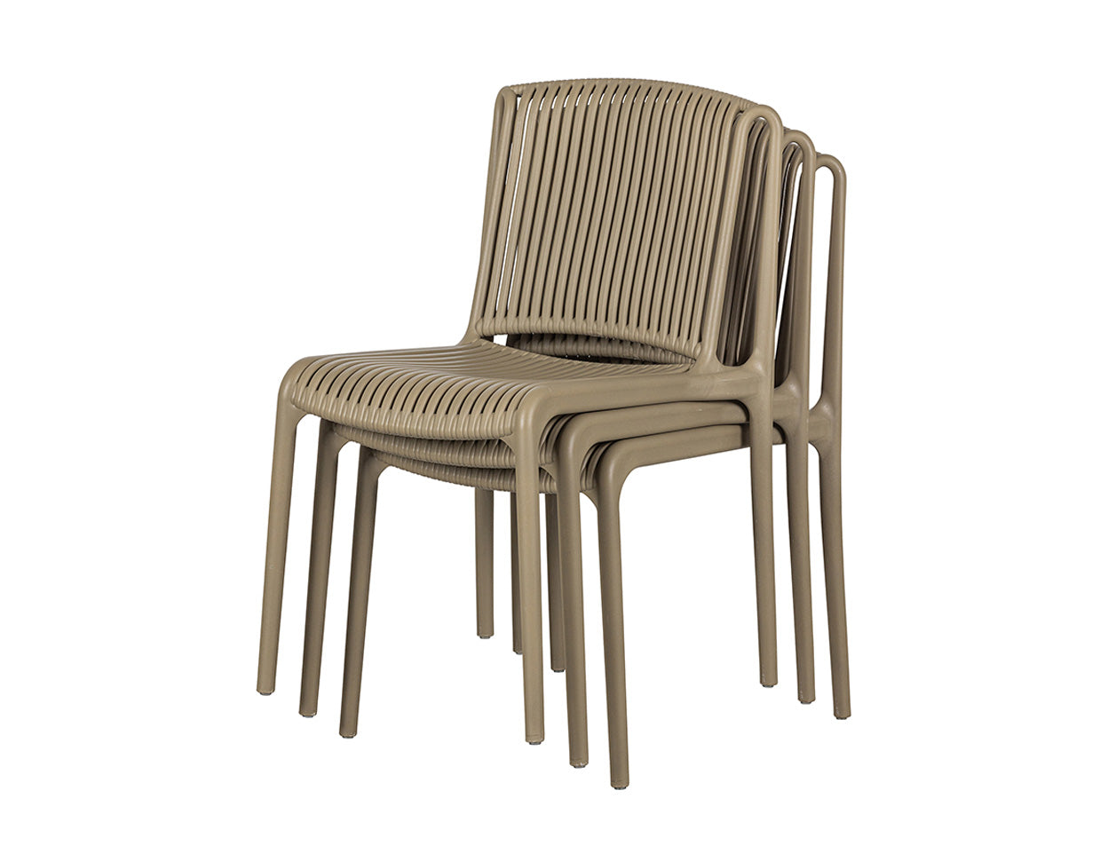 Več zloženih stolov Billie za lažje shranjevanje